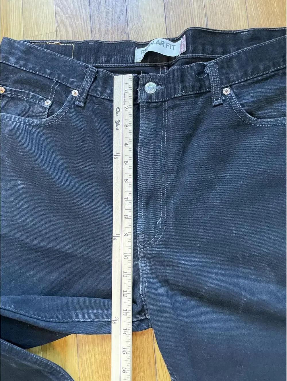 Vintage 1998 Levi's 505 Black Jeans USA 40x32 Straight Denim